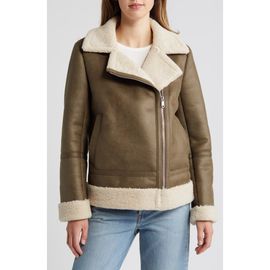 Sam Edelman Sam Edelman Faux Leather & Faux Shearling Moto Jacket