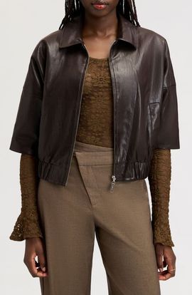 Sam Edelman Sam Edelman Faux Leather Bomber Jacket