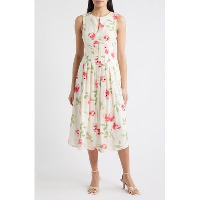 Sam Edelman Sam Edelman Floral Pintuck Waist Dress