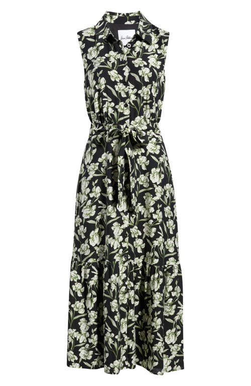 Sam Edelman Sam Edelman Garden Floral Tie Waist Sleeveless Maxi Dress