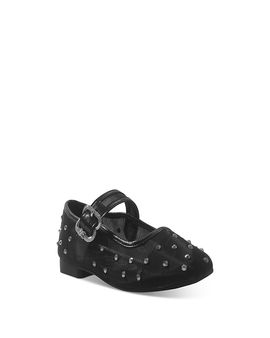 Sam Edelman Sam Edelman Girls' Maeve Shine Embellished Mary Jane Flats Toddler