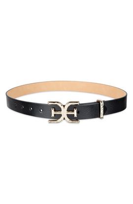 Sam Edelman Sam Edelman Hammered Logo Buckle Belt