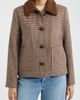 Sam Edelman Sam Edelman Houndstooth Jacket with Faux Shearling Collar - 4