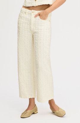 Sam Edelman Sam Edelman Laser Fray High Waist Cotton Pants