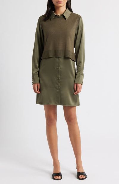 Sam Edelman Sam Edelman Layered Mixed Media Dress
