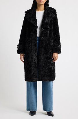 Sam Edelman Sam Edelman Longline Faux Fur Coat
