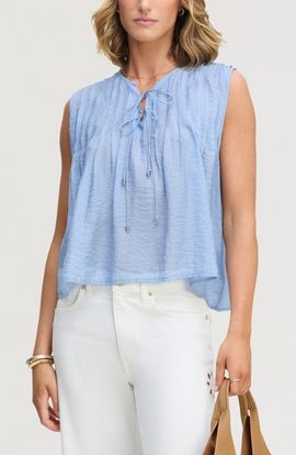 Sam Edelman Sam Edelman Pintuck Sleeveless Top