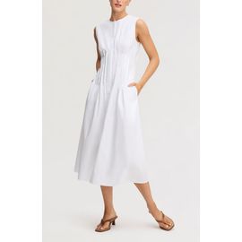 Sam Edelman Sam Edelman Pleated Waist Sleeveless Midi Dress