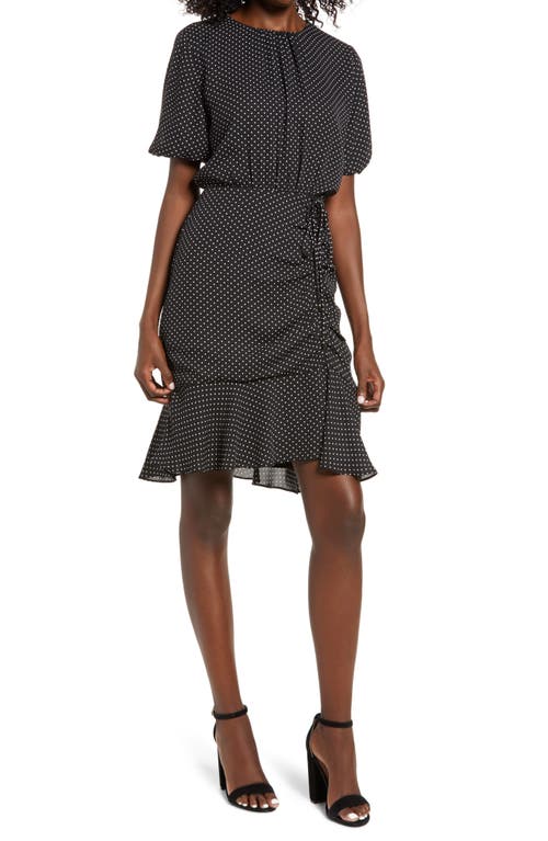 Sam Edelman Sam Edelman Ruched Polka Dot Dress