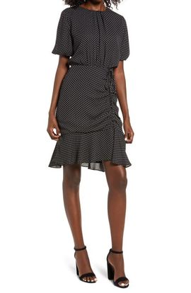 Sam Edelman Sam Edelman Ruched Polka Dot Dress