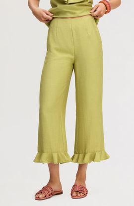Sam Edelman Sam Edelman Ruffle Hem Ankle Pants