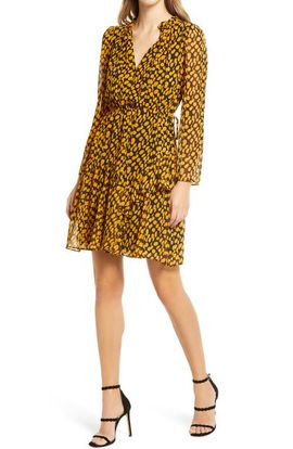 Sam Edelman Sam Edelman Ruffle Long Sleeve Dress