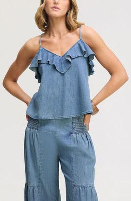 Sam Edelman Sam Edelman Ruffle Tie Strap Camisole