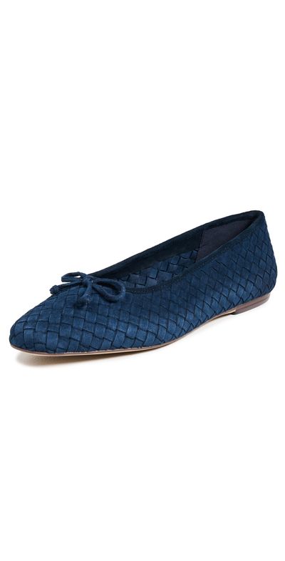 Sam Edelman Sam Edelman Ruthie Woven Suede Flats Oasis Navy