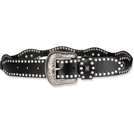 Sam Edelman Sam Edelman Studded Scallop Leather Belt