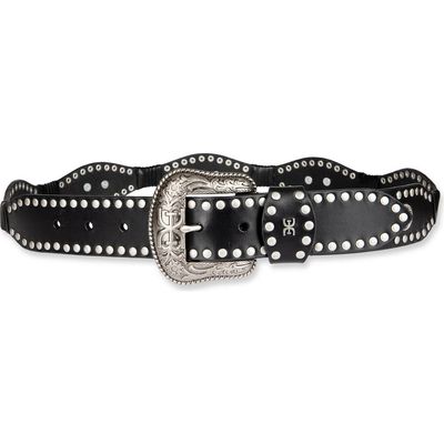 Sam Edelman Sam Edelman Studded Scallop Leather Belt