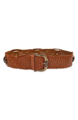 Sam Edelman Sam Edelman Wide Woven Leather Western Belt