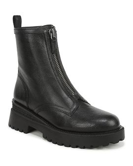 Sam Edelman Sam Edelman Women's Grove Zip Front Leather Ankle Boots