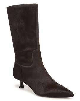 Sam Edelman Sam Edelman Women's Ramona Calf Hair Kitten Heel Mid Calf Boots