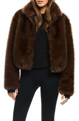 SAM. SAM. Bowie Short Faux Fur Bomber Jacket