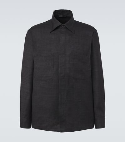 Saman Amel Saman Amel Regis silk shirt jacket