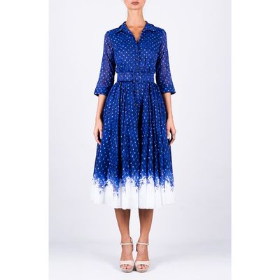 SAMANTHA SUNG SAMANTHA SUNG A-Line Midi Aster Shirtdress