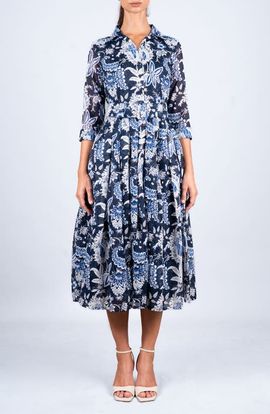 SAMANTHA SUNG SAMANTHA SUNG Botanic Antique Midi Shirtdress