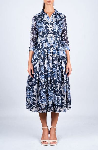 SAMANTHA SUNG SAMANTHA SUNG Botanic Antique Midi Shirtdress