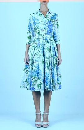 SAMANTHA SUNG SAMANTHA SUNG Lilac Heaven New Midi Shirtdress