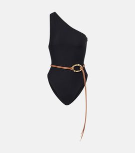 Same Same Belted one-shoulder swimsuit