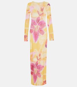 Same Same Floral mesh maxi dress