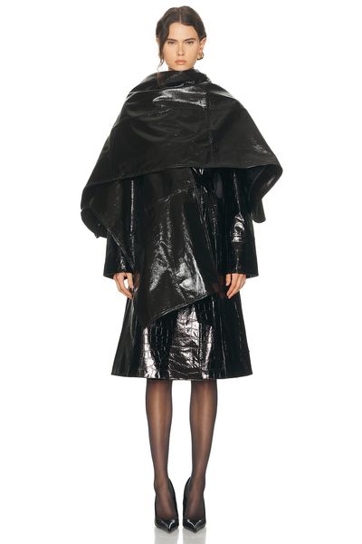 SAME SAME Leather Wrap Cape