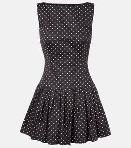 Same Same Polka-dot cotton poplin minidress