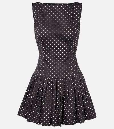 Same Same Polka-dot cotton poplin minidress