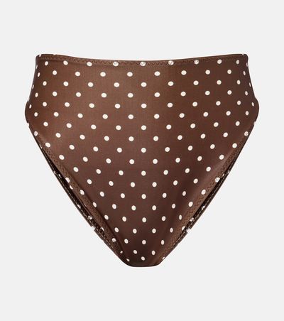 Same Same Polka-dot high-rise bikini bottoms