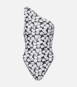 Same Same Printed one-shoulder swimsuit