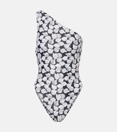 Same Same Printed one-shoulder swimsuit