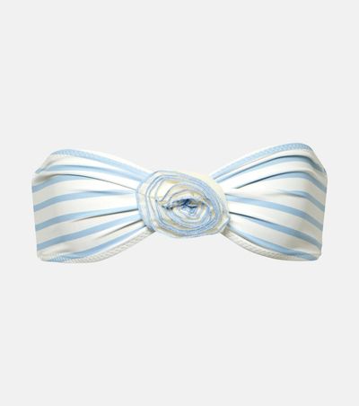 Same Same Rose floral-appliquÃ© bandeau bikini top