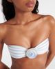 Same Same Rose floral-appliquÃ© bandeau bikini top - 4