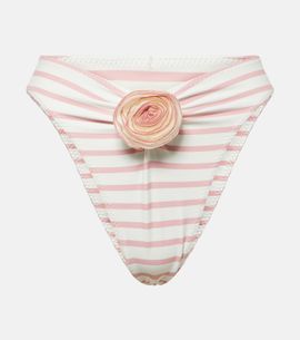 Same Same Rose floral-appliqué bikini bottoms