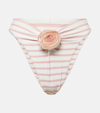 Same Same Rose floral-appliqué bikini bottoms