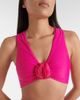 Same Same Rose floral-appliqué bikini top - 4
