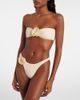 Same Same Rosette floral-appliqué bandeau bikini top - 2