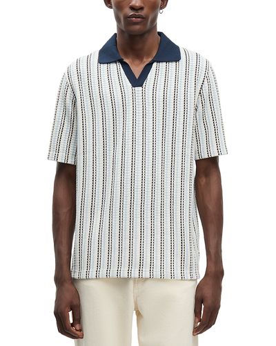 Samsøe Samsøe Samse Samse Samac V-Neck Stripe Polo Shirt