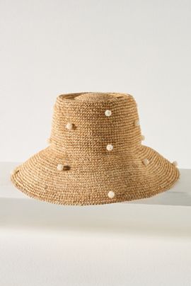 San Diego Hat Co. Embellished Straw Bucket Hat