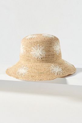 San Diego Hat Co. Floral Embroidered Bucket Hat