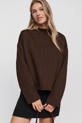 Sanctuary Sadie Quilted Mock Neck Top