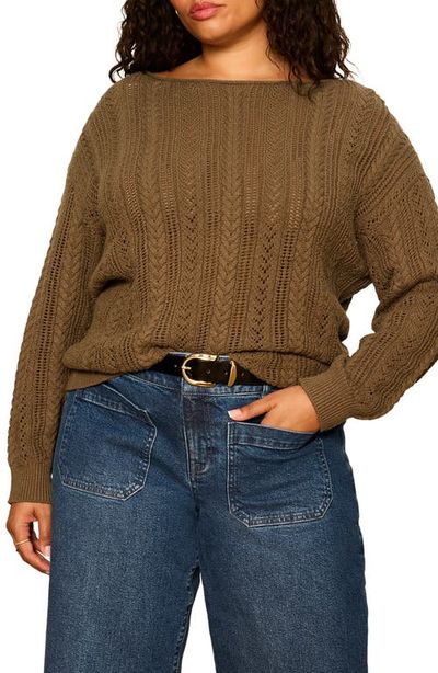 Sanctuary Sanctuary Cable Stitch Pointelle Sweater