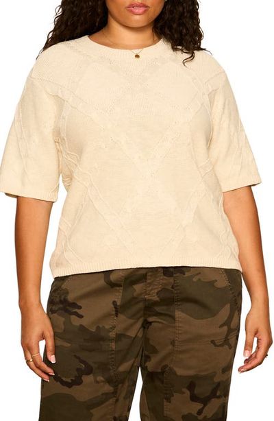Sanctuary Sanctuary Diamond Stitch Cotton Sweater