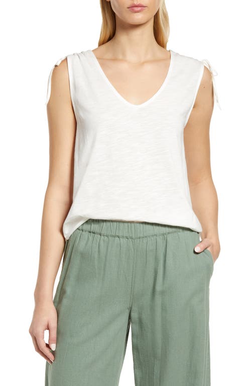 Sanctuary Sanctuary Drawstring Shoulder Cotton Blend Tank Top